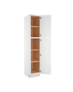 Shaker White Elite Utility Cabinet 18"W x 96"H Cleveland - Town Sell Cabinets