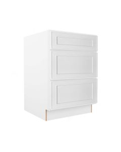 Craftsman White Shaker Vanity Drawer Base Cabinet 24" Cleveland - Town Sell Cabinets