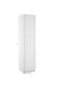 Colorado Shaker White Utility Cabinet 18"W x 84"H Cleveland - Town Sell Cabinets