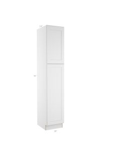 Colorado Shaker White Utility Cabinet 18"W x 96"H Cleveland - Town Sell Cabinets