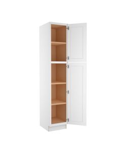 Colorado Shaker White Utility Cabinet 18"W x 93"H Cleveland - Town Sell Cabinets