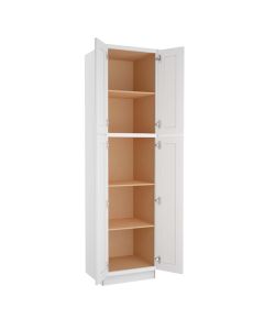 Colorado Shaker White Utility Cabinet 24"W x 93"H Cleveland - Town Sell Cabinets