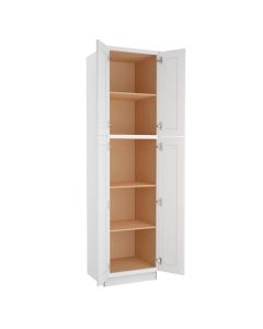 Colorado Shaker White Utility Cabinet 30"W x 93"H Cleveland - Town Sell Cabinets