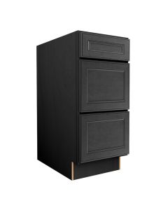 York Driftwood Grey Three Drawer Base Cabinet 15" Cleveland - Town Sell Cabinets