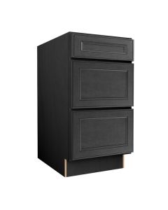 York Driftwood Grey Three Drawer Base Cabinet 18" Cleveland - Town Sell Cabinets