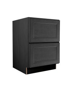 York Driftwood Grey Two Drawer Base Cabinet 24" Cleveland - Town Sell Cabinets