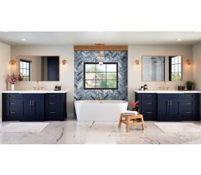 Navy Blue Shaker Cleveland - Town Sell Cabinets