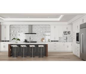 White Shaker Elite Cleveland - Town Sell Cabinets