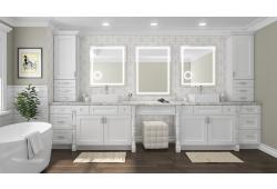 Colorado White Shaker Bath Vanities Cleveland - Town Sell Cabinets